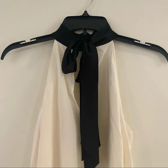 Ramy Brook Silk Cold Shoulder Mock Neck Blouse - Picture 7 of 9